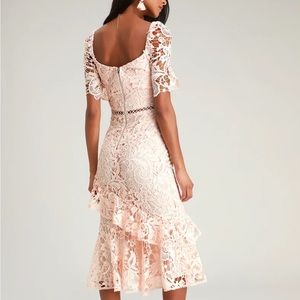 Briarwood Blush Pink Lace Ruffled Midi Dress
Lulus